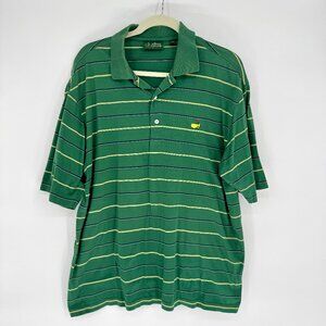 Masters Amen Corner Green Stripe Polo Shirt L Augusta National Golf Classic